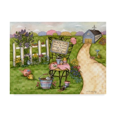 Robin Betterley 'Spring Farm Garden' Canvas Art,14x19